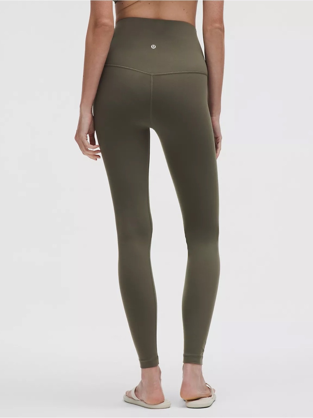 Lululemon Size 8 High-Rise Army Green Performance Leggings - Picture 2 of 7